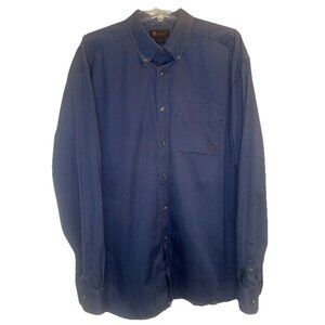 Ariat Men’s Blue Cotton Button Up Long Sleeve Shirt Sz XXL Casual Travel 2XL